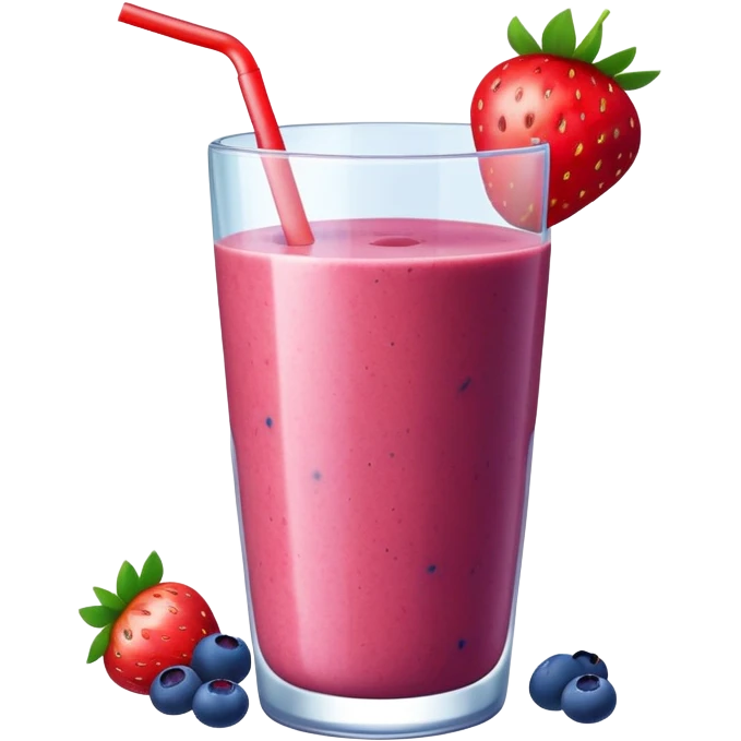 Smoothie with strawberry and bluberrys emoji
