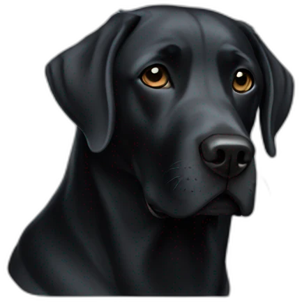 Labrador noir emoji