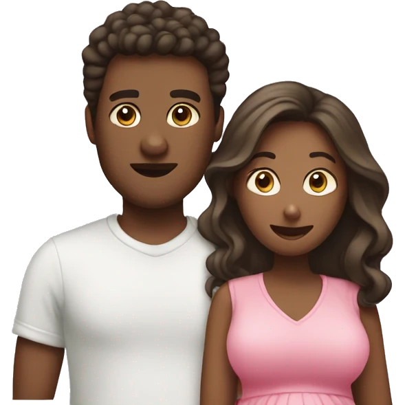 couple looking at pregnancy test emoji