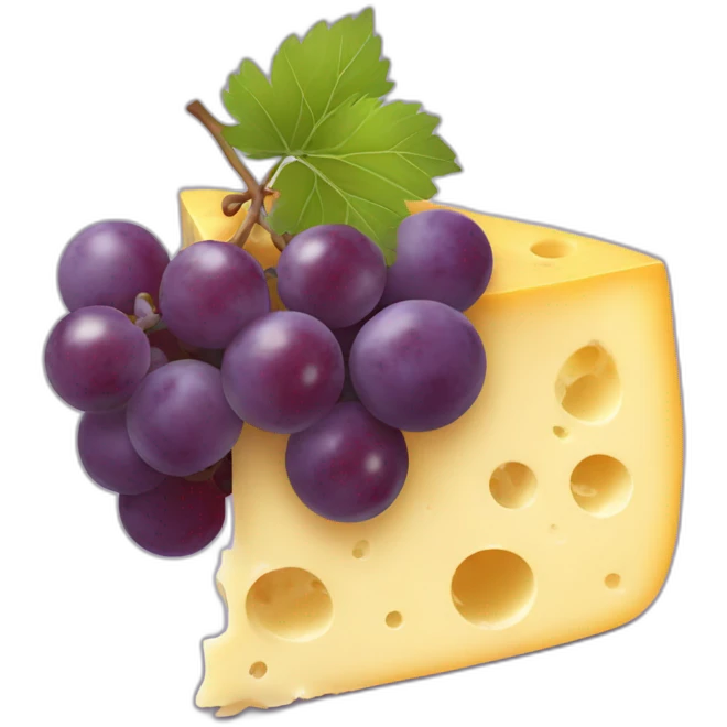 Cheese and grapes emoji