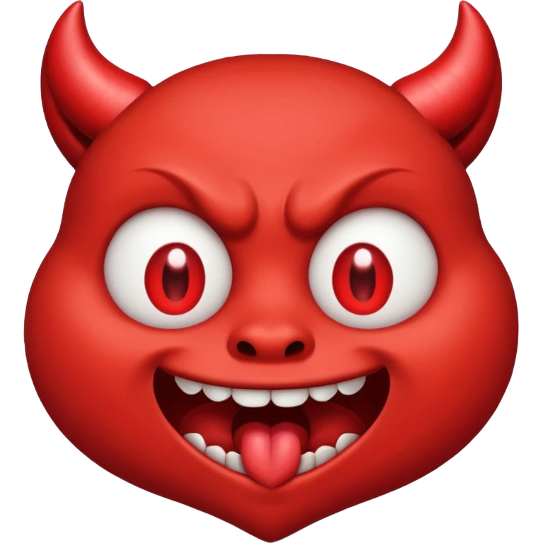 Devil's face? With heart-shaped eyes. An open, drooling mouth. emoji
