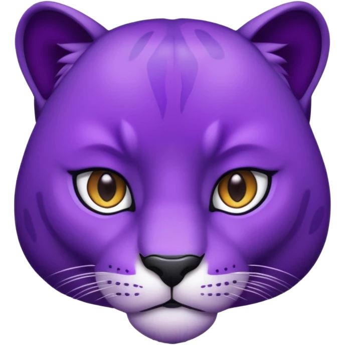 Purple Panther face turned to the slight right emoji