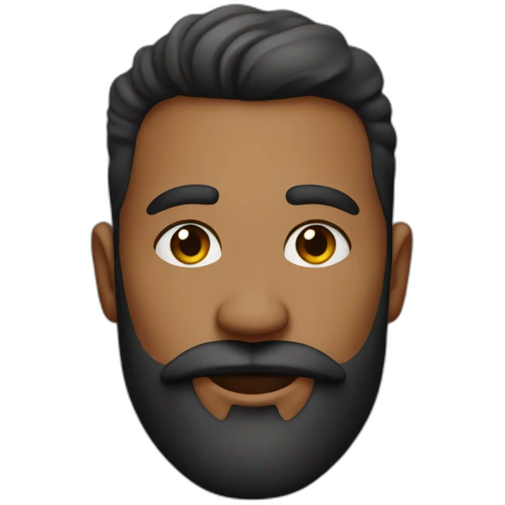man with birthmark on right side of face at beards place emoji