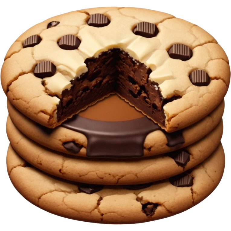 dark chocolate cookie emoji