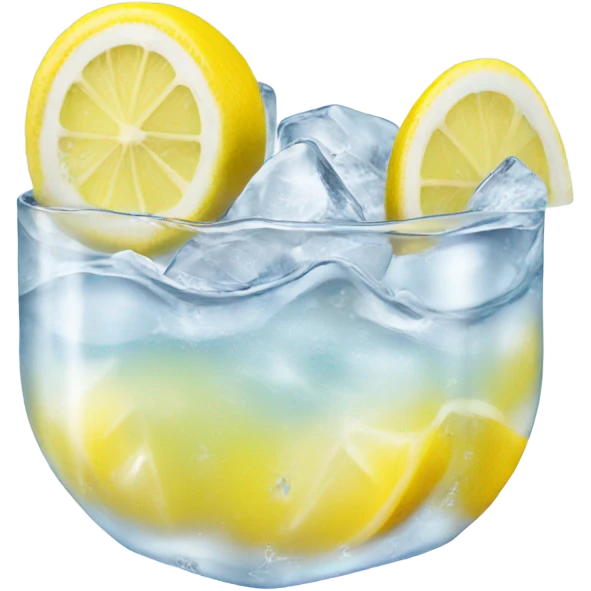 Iced water with lemon wedge emoji