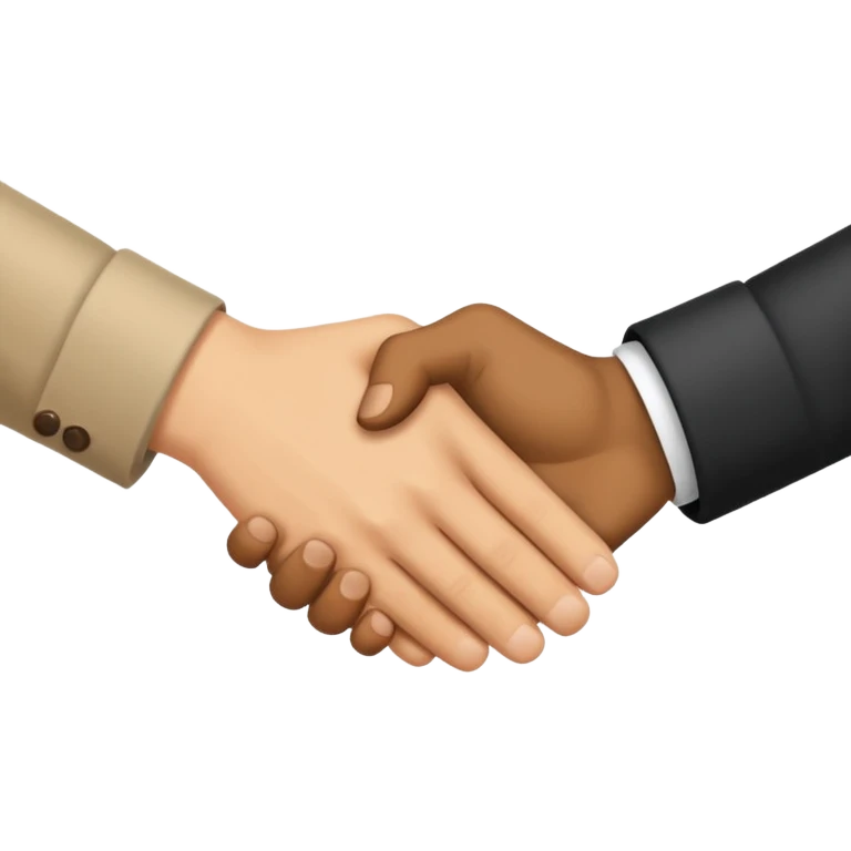 hand shake + Herat emoji