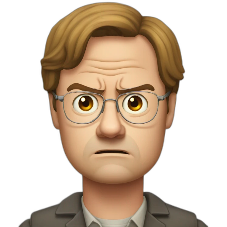 angry Dwight schrute emoji