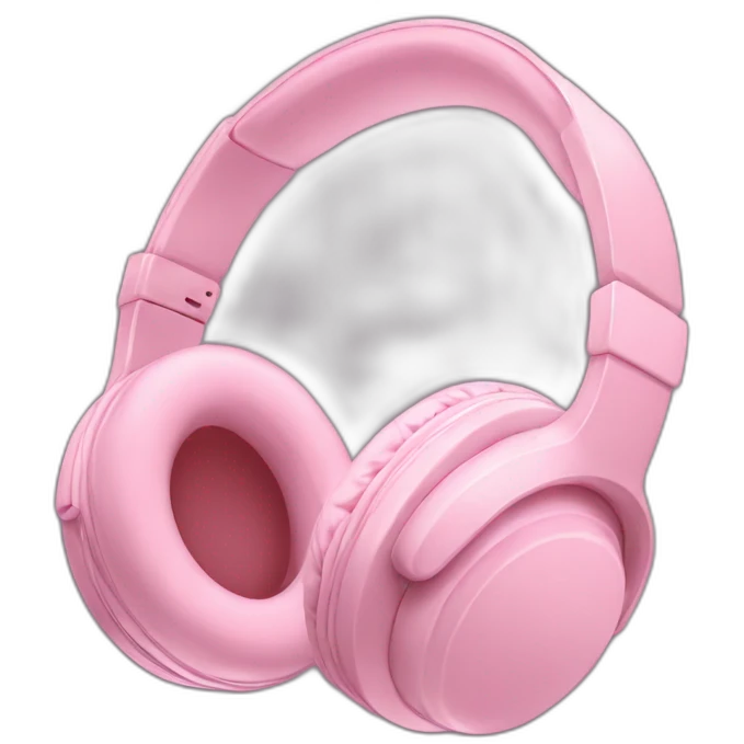 soft pink headphones  emoji