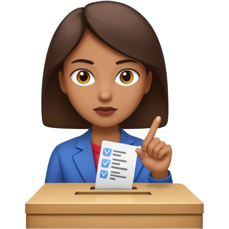 Vote - participate in elections by casting your vote for candidates emoji