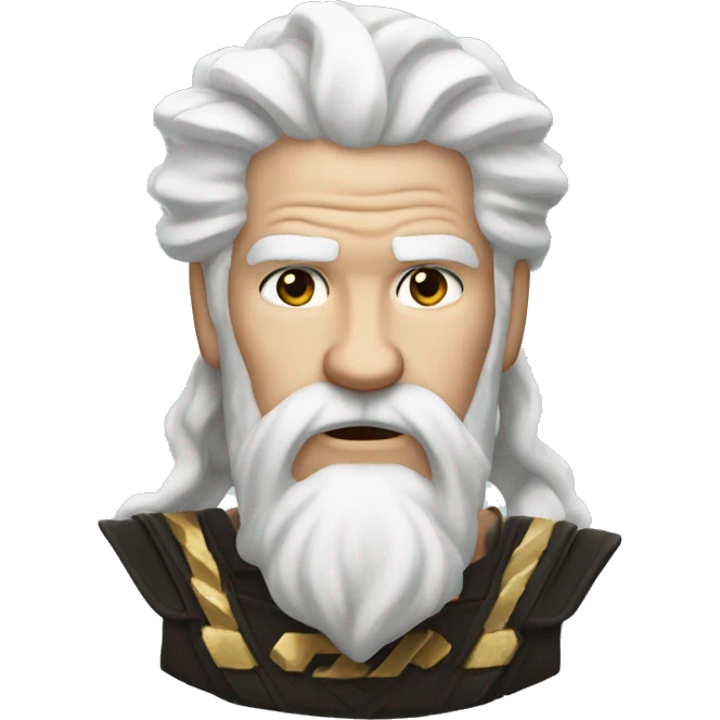 Thunder-throwing zeus white hair emoji