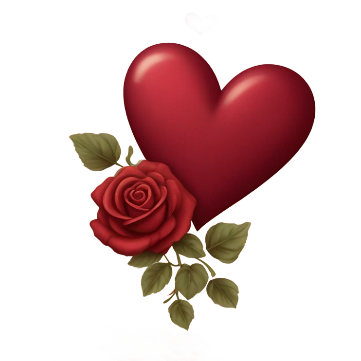 vintage valentine’s day card red emoji