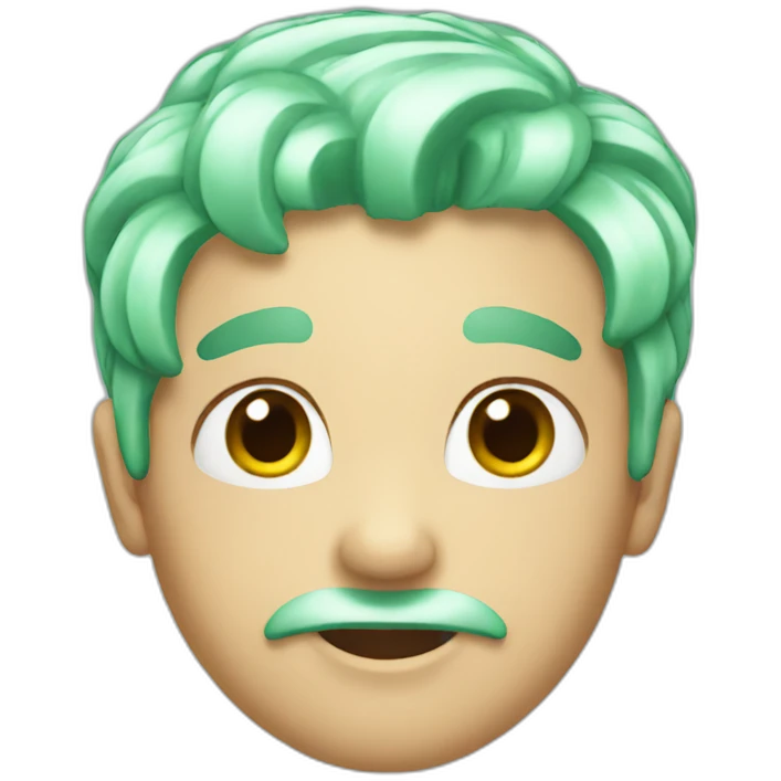 mint hair emoji