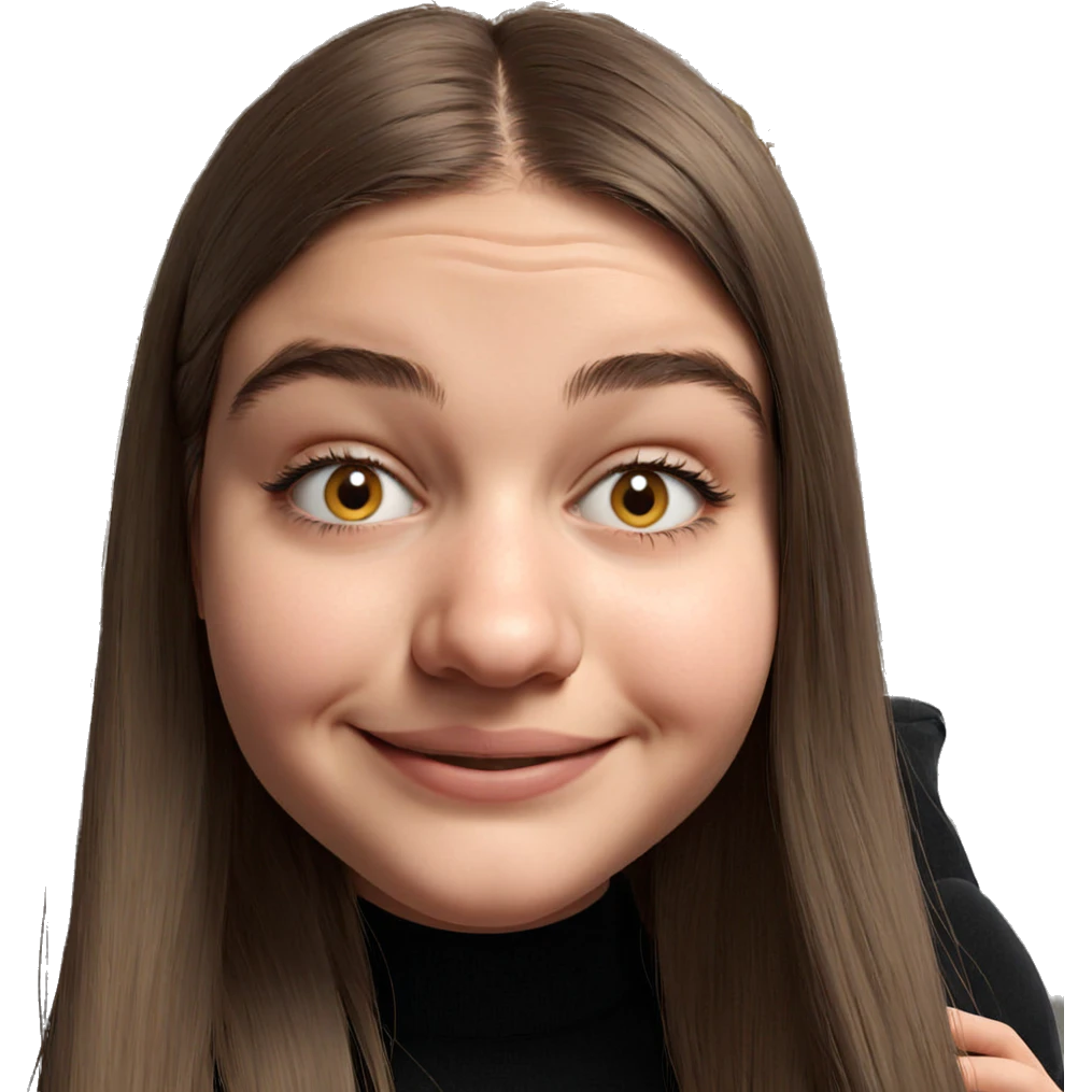 smiling girl portrait closeup emoji