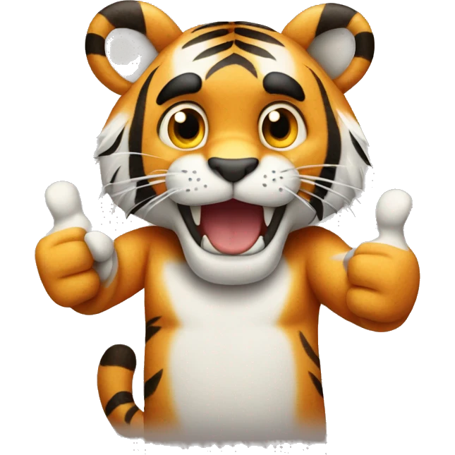 Tiger giving a thumbs up emoji