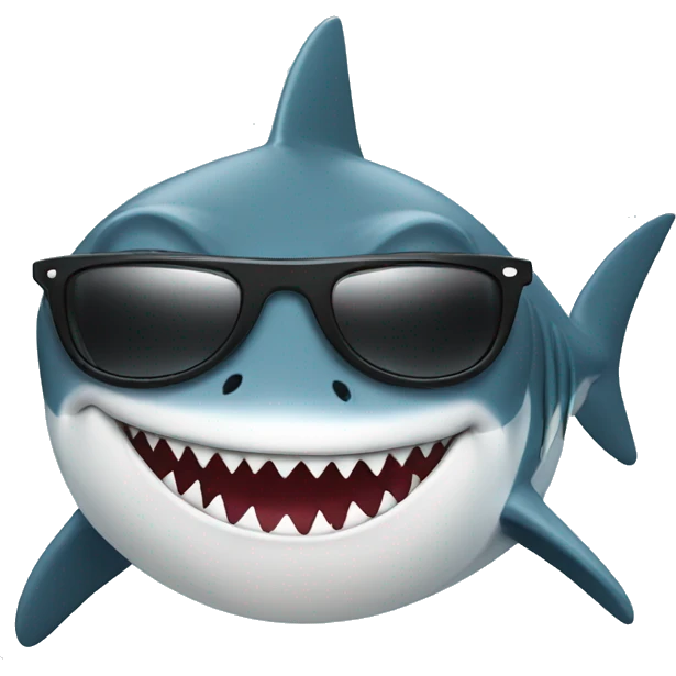 shark with sunglasses  emoji
