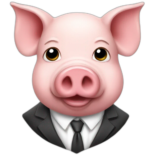 Pig in a suit emoji