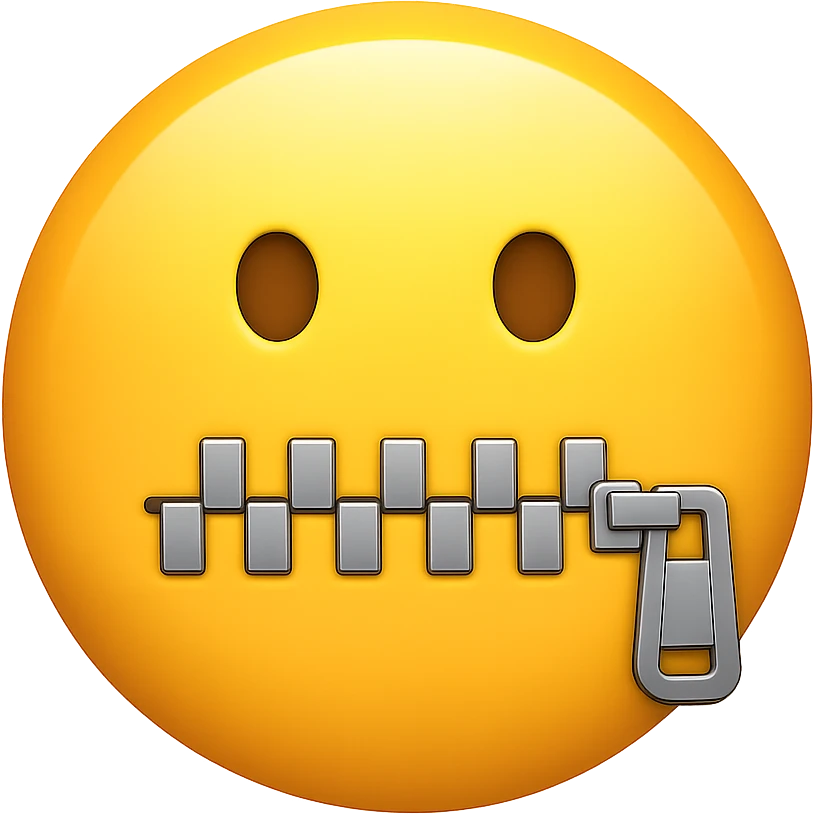 face with zipper mouth emoji emoji