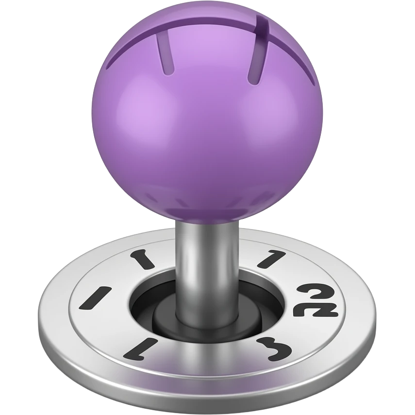 Purple stick shift manual transmission gear shifter emoji