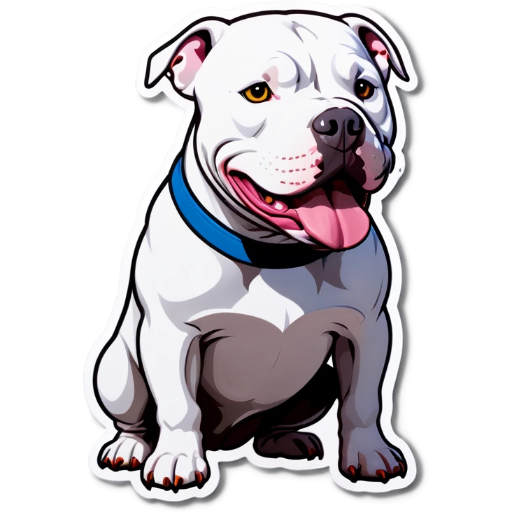 white pitbull  emoji