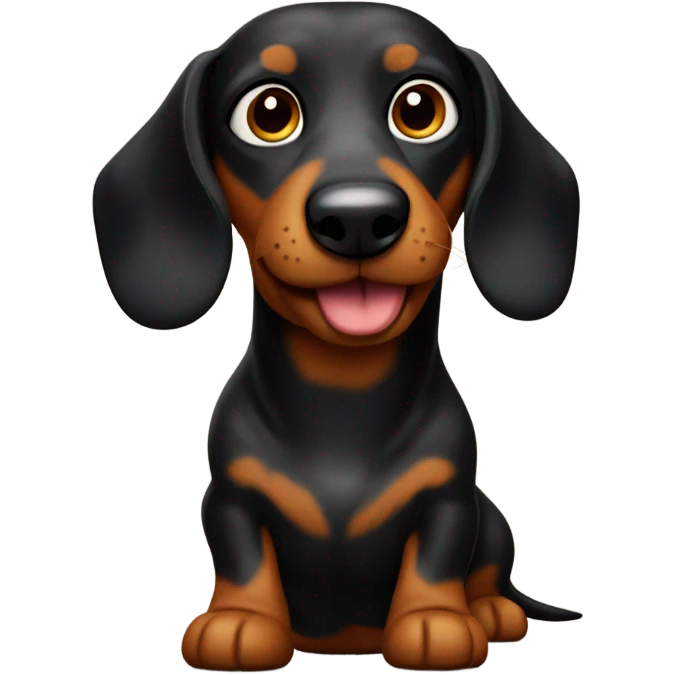 Black and Tan sausage dog emoji