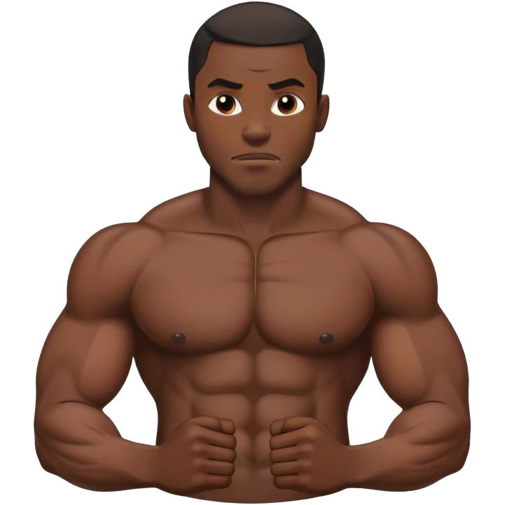 Muscular black and white chad meme  emoji