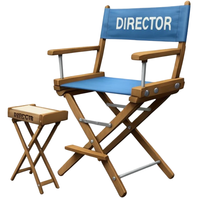 Director’s chair – foldable chair with “Director” text. emoji