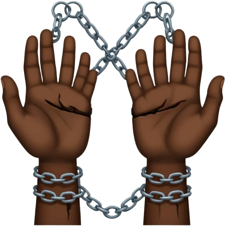 slavery chained hands emoji