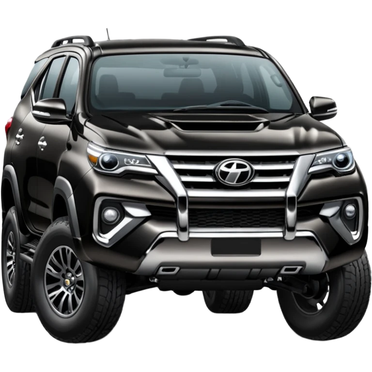Black fortuner with full attitude  emoji