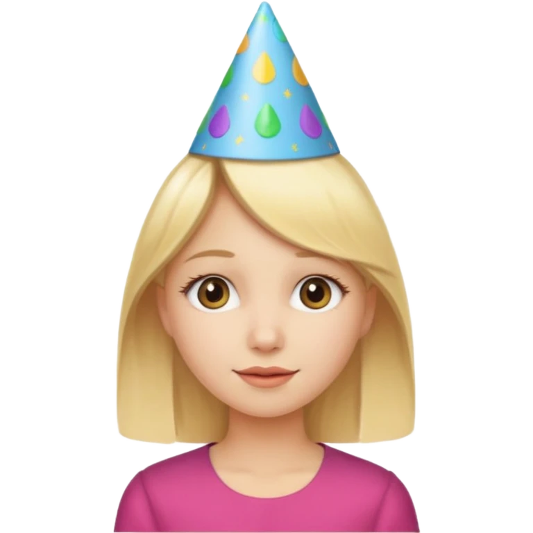 Blonde girl on her birthday  emoji