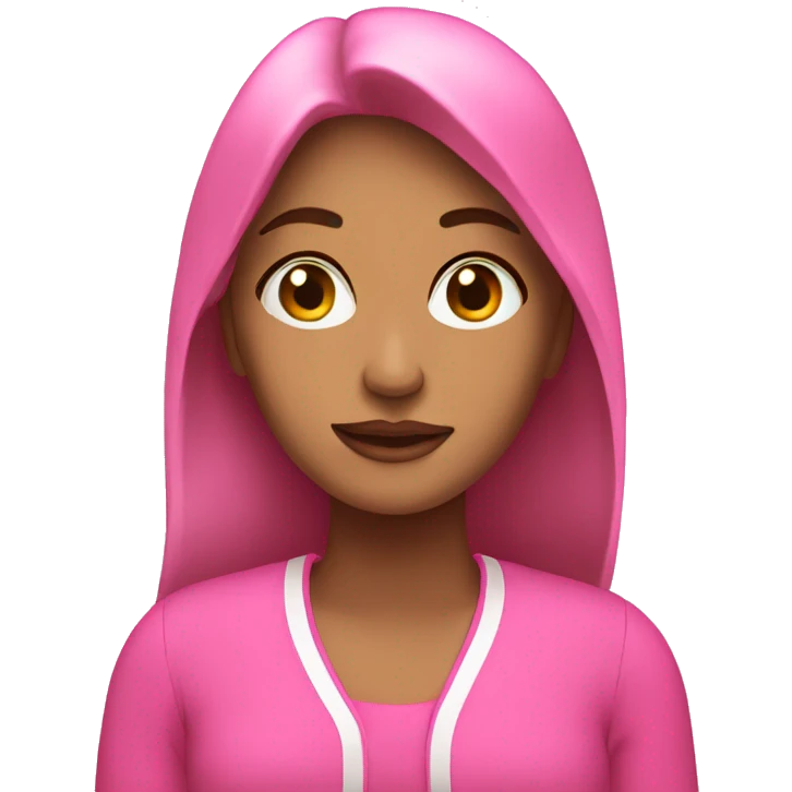 Maria in pink emoji