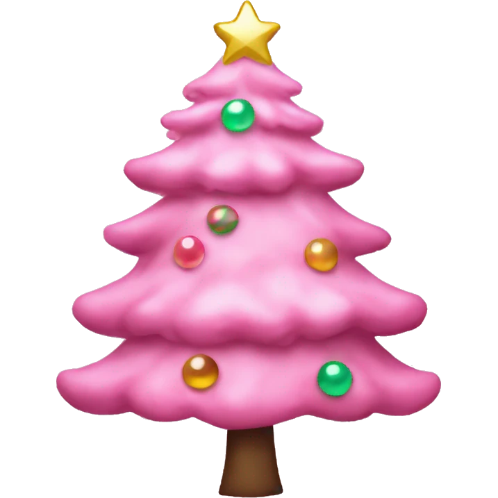 Pink cute aesthetic Christmas tree emoji