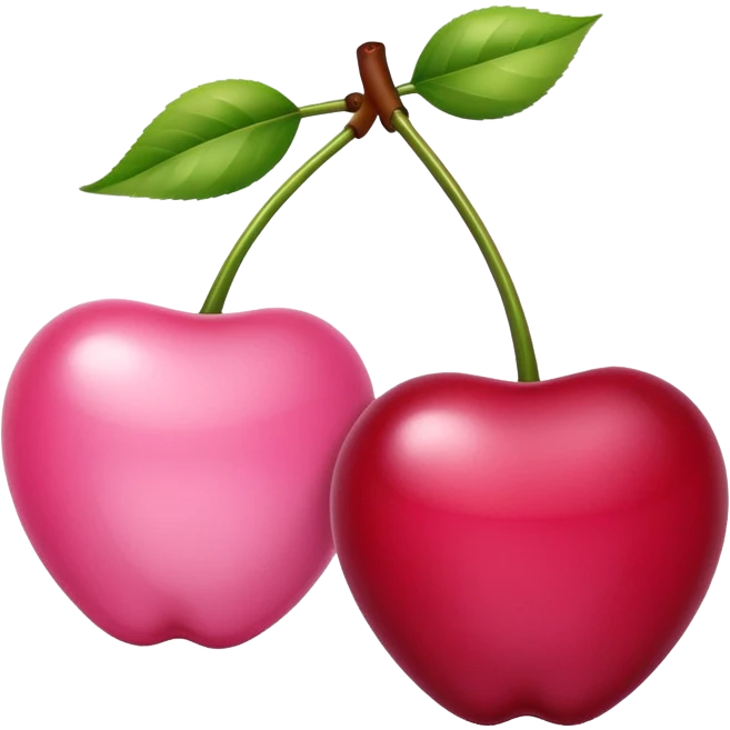 Pink cherries emoji