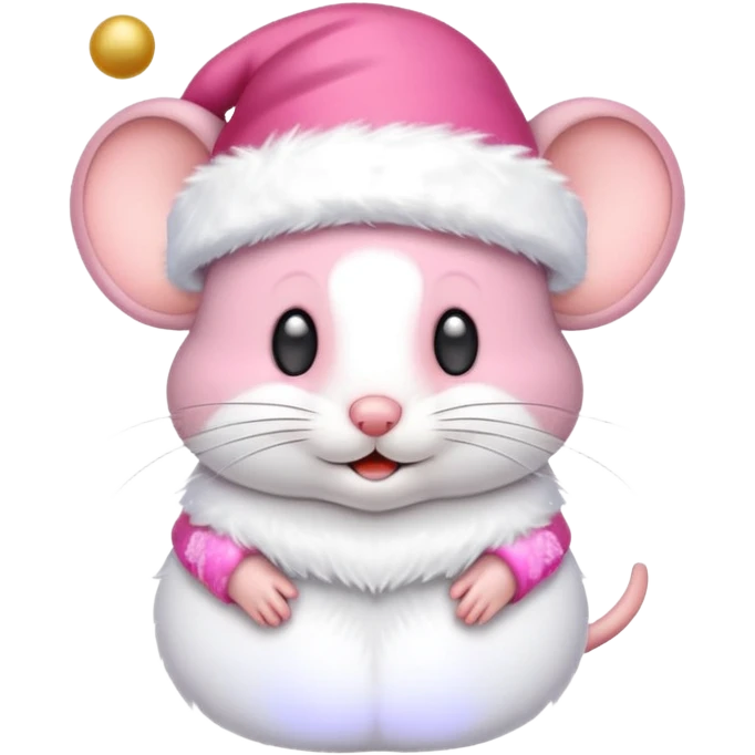 Mouse with santa hat emoji