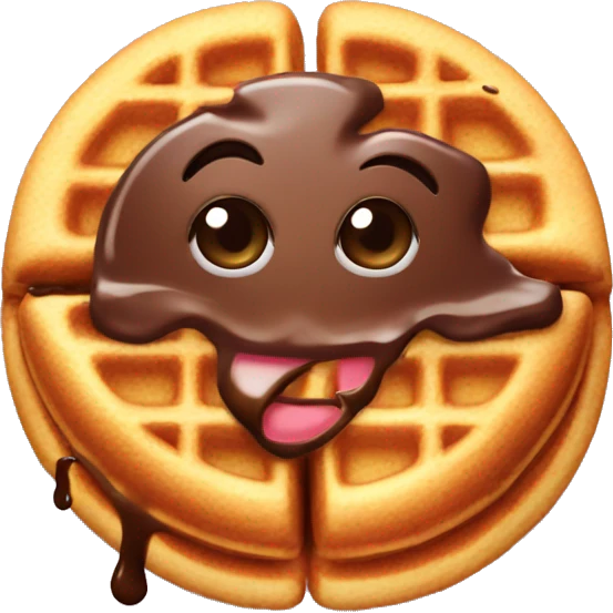 Waffle with chocolate  emoji