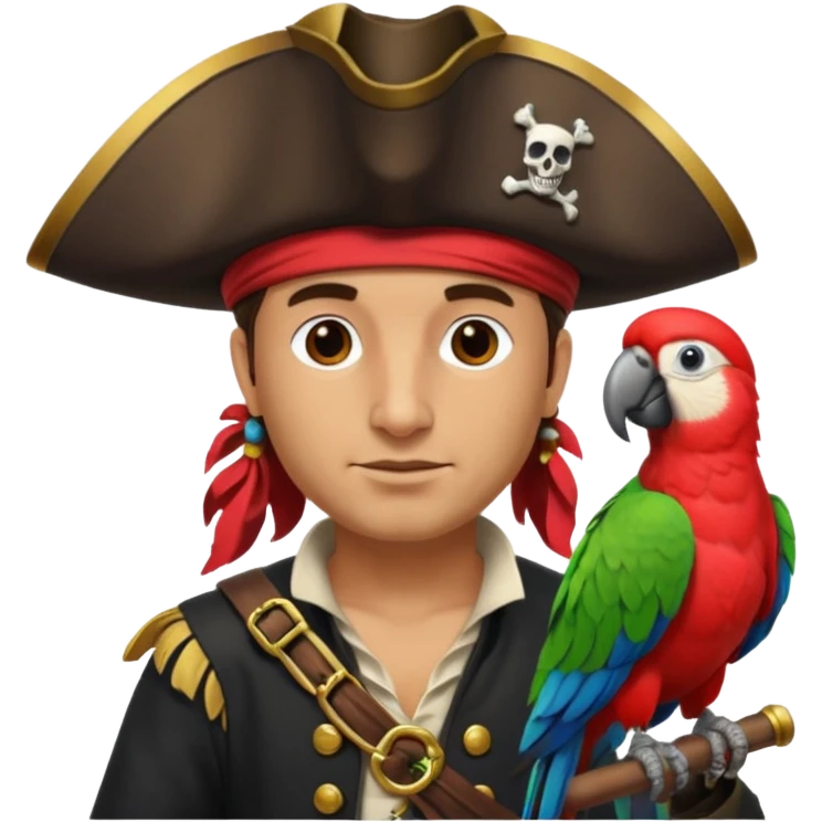pirate and parrot emoji