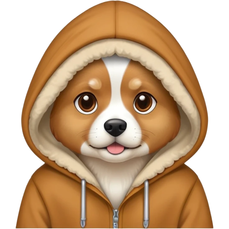 dog wearing a hoodie emoji