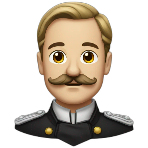 Adolf allemand avec une petite moustache emoji