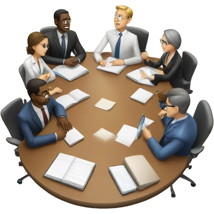 business meeting sitting at a table emoji