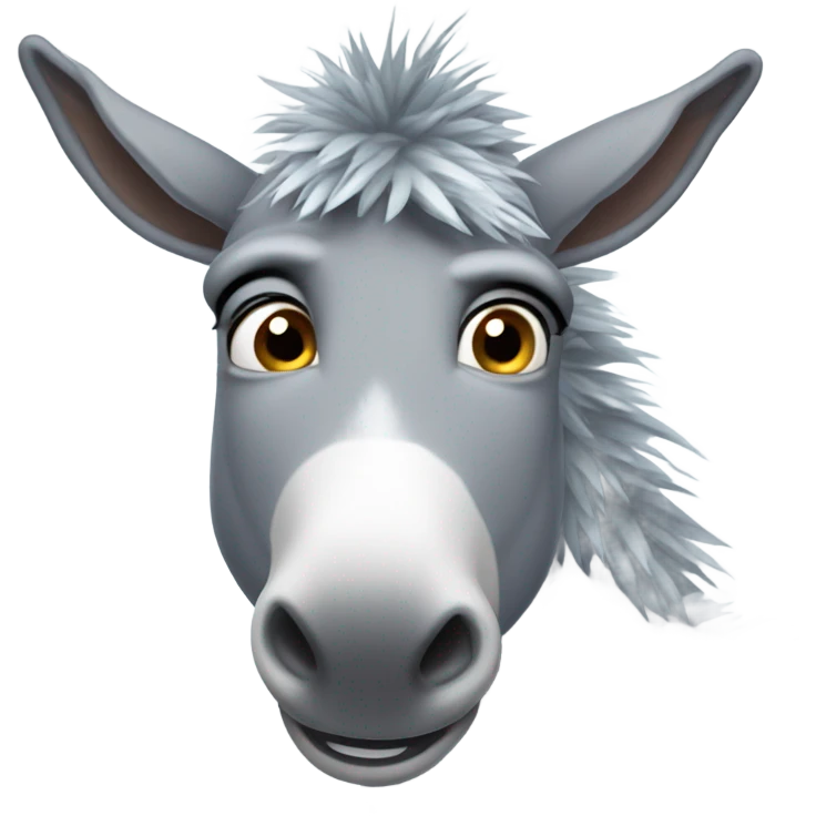 Freezing donkey emoji