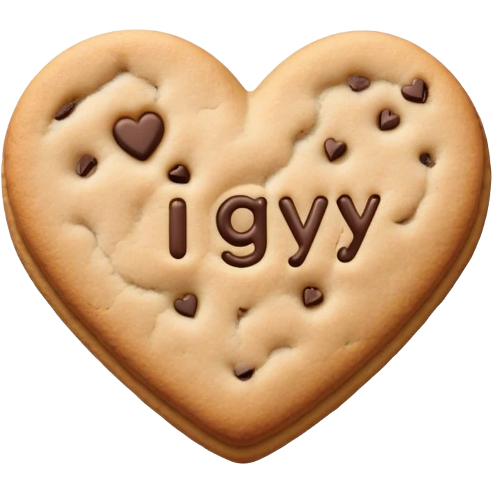 cookie heart with IGY6 written across emoji