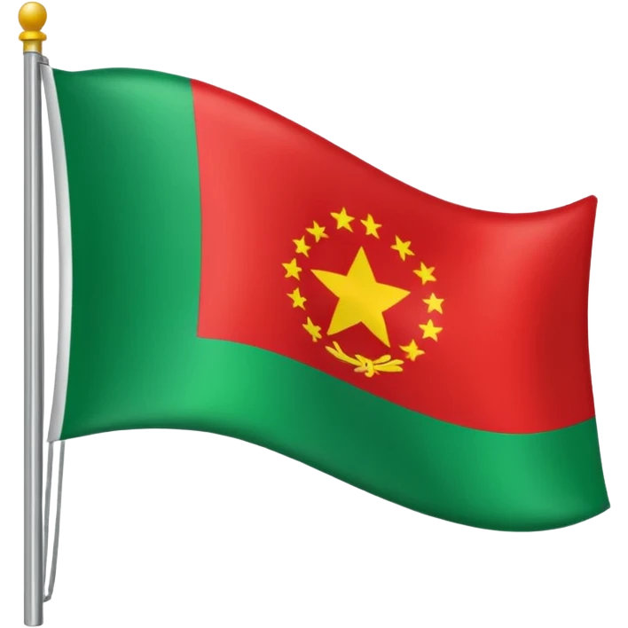 Una bandera roja y verde abajo emoji