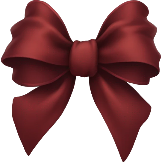 dark red bow emoji