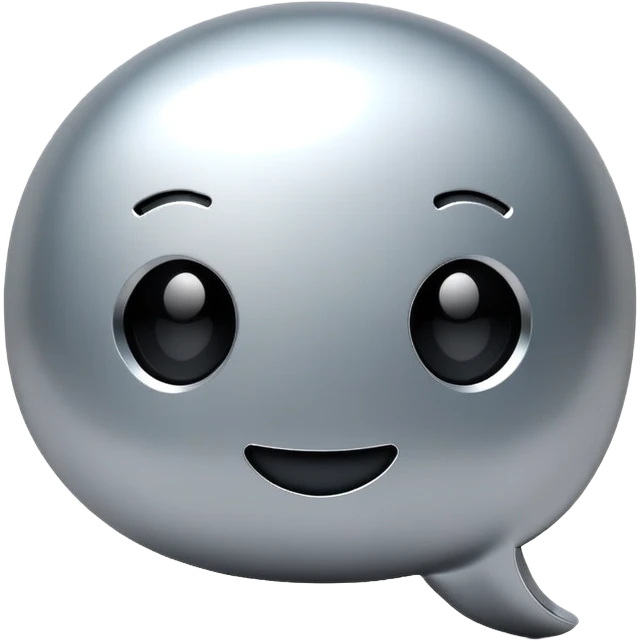 AI chat bubble with digital face, messaging bot icon emoji
