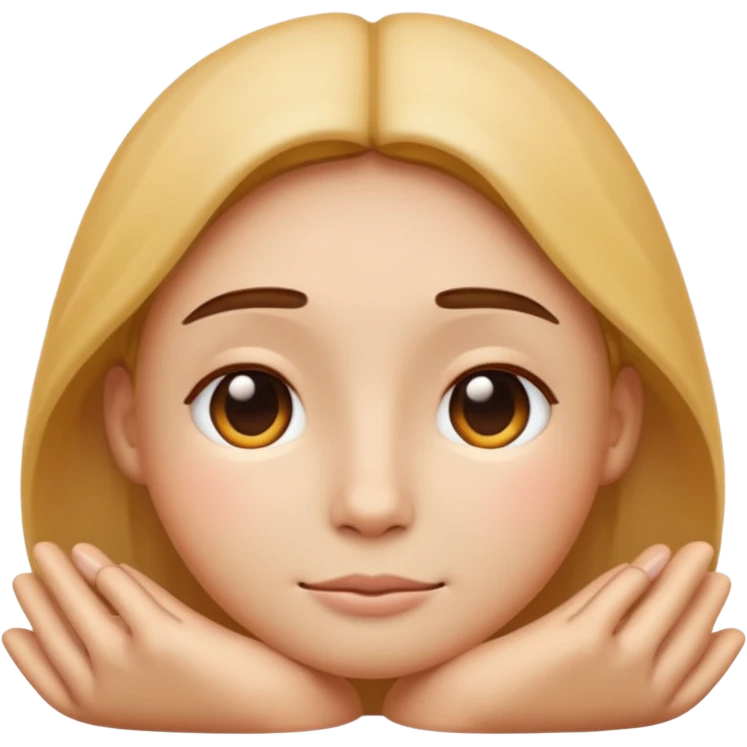calm relaxed emoji character showing no stress peaceful expression simple background emoji