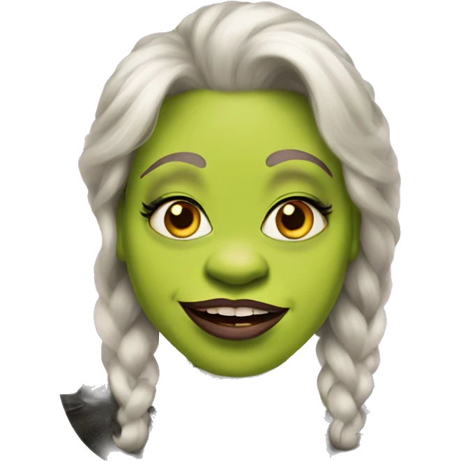 shrek as a drag queen emoji