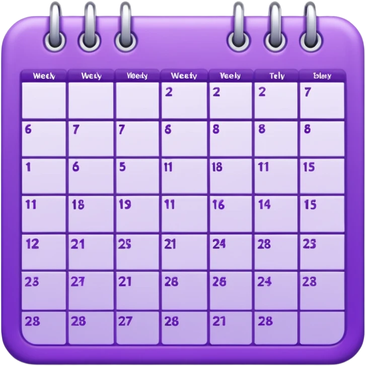 weekly calendar purple emoji
