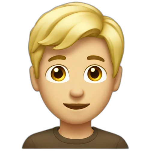 garcon cheveux blond foncé emoji