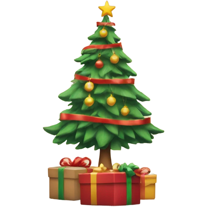 Presents under a Christmas tree emoji