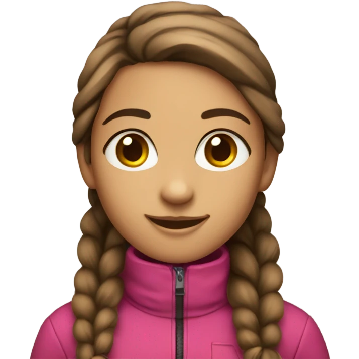 smiling girl with Brown eyes outfit ski emoji