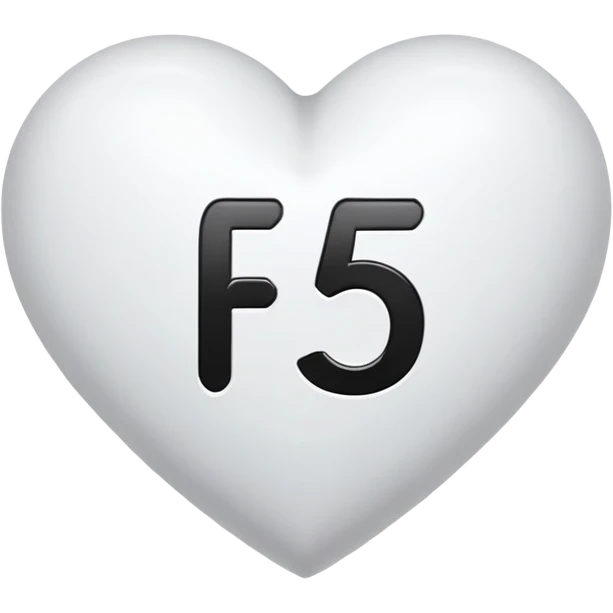The number five in a white heart with big black font…  like this ➎  emoji